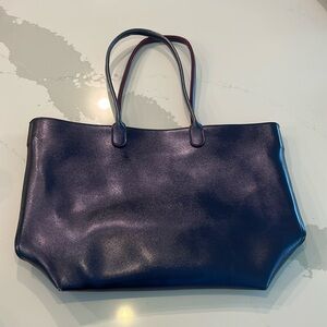 Bath & Body Works Shiny Navy Tote Bag